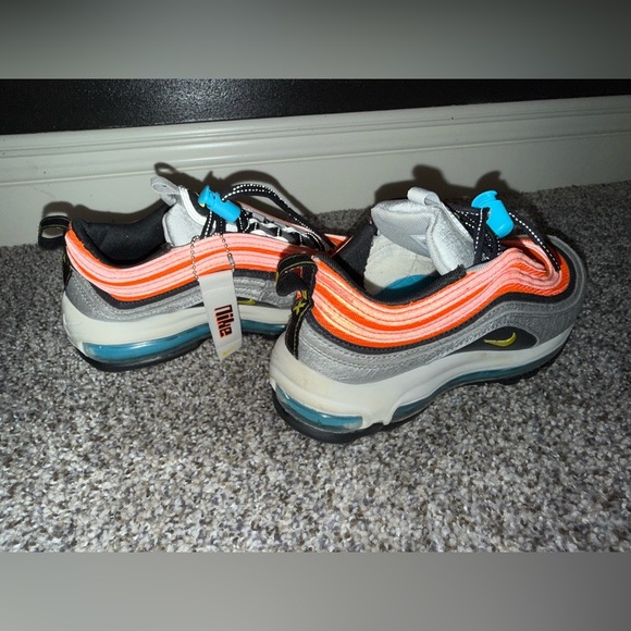 Nike Air Max 97 GS Sky orange and gray sneaker - Picture 7 of 7